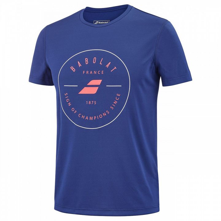 Babolat Exercise Graphic Tee Estate Blue